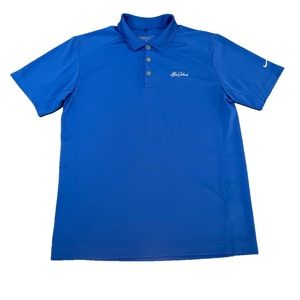 Blue Nike Golf Tour Performance Dri-Fit Sea Island Golf Shirt - Size M
